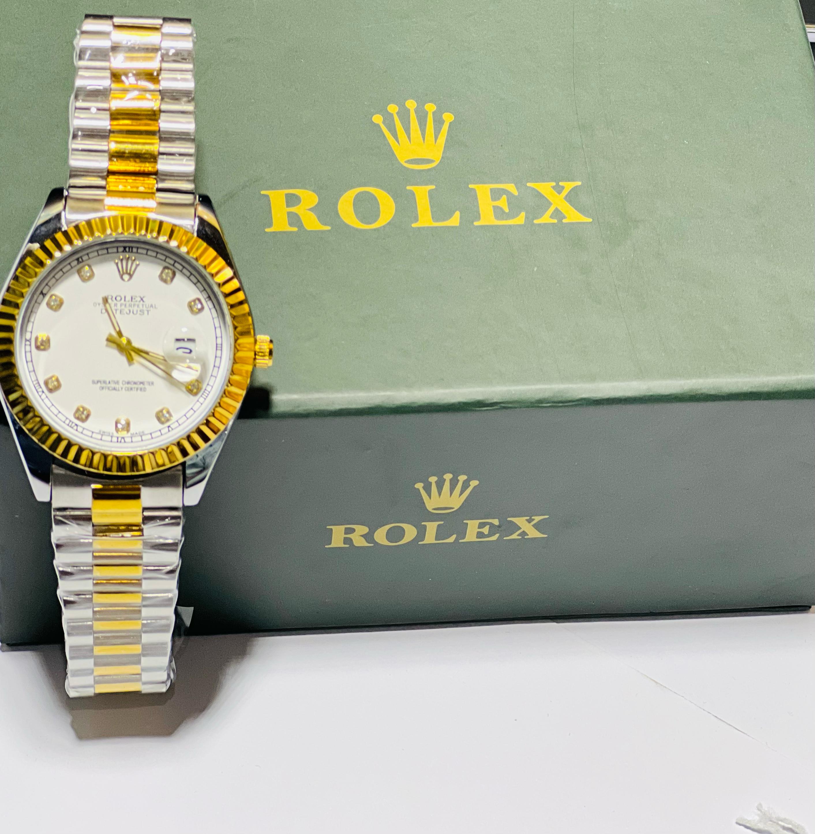 Rolex Style Premium Gold & Silver Timepiece