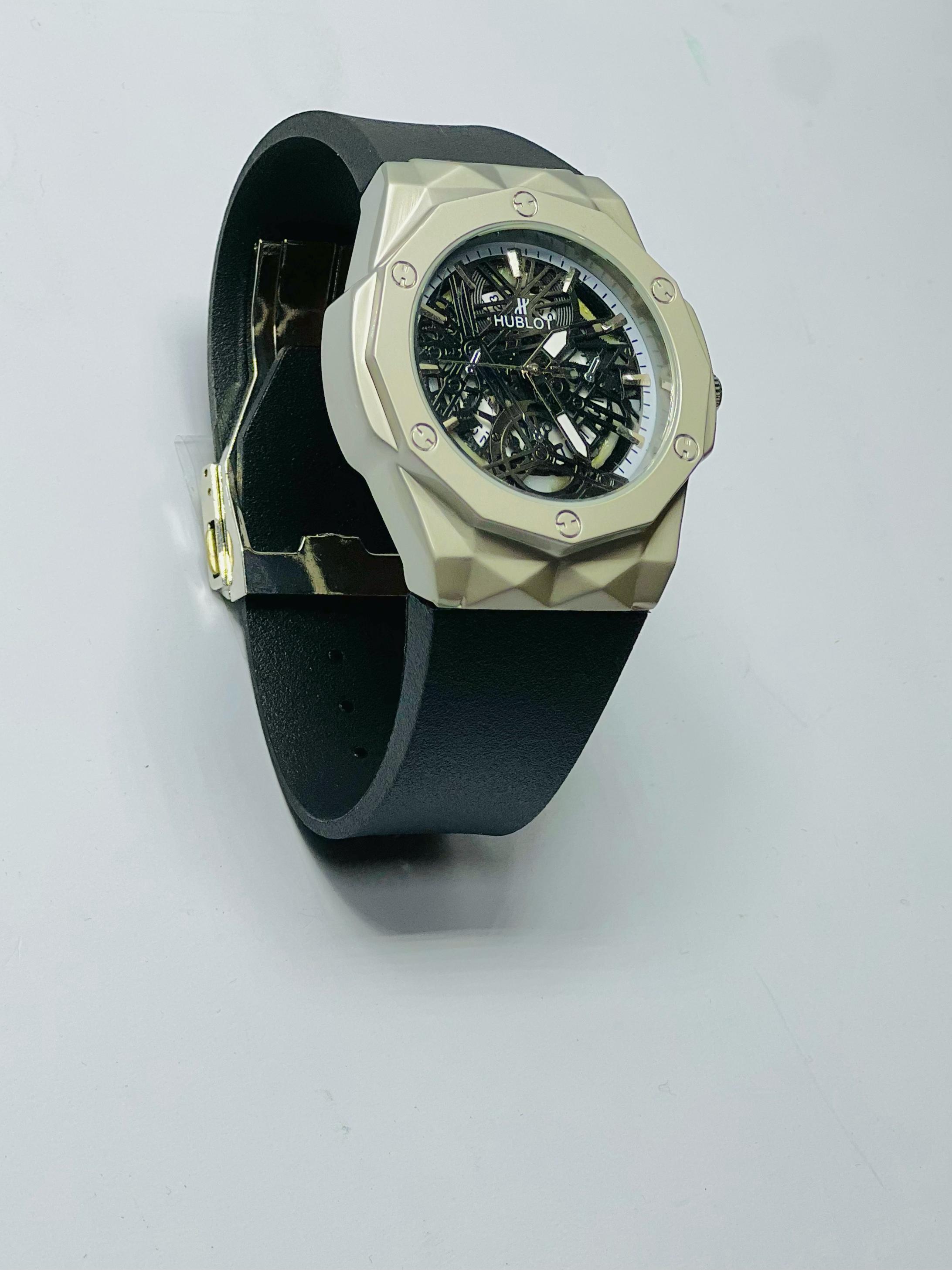 Hublot Style Premium Skeleton Watch – Elegant & Bold