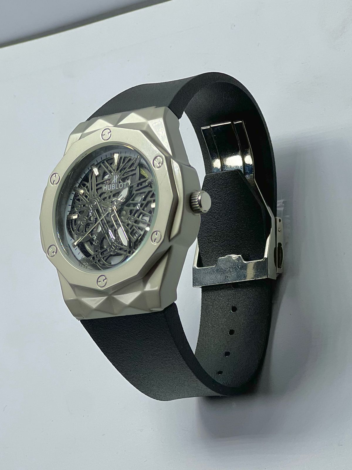 Hublot Style Premium Skeleton Watch – Elegant & Bold