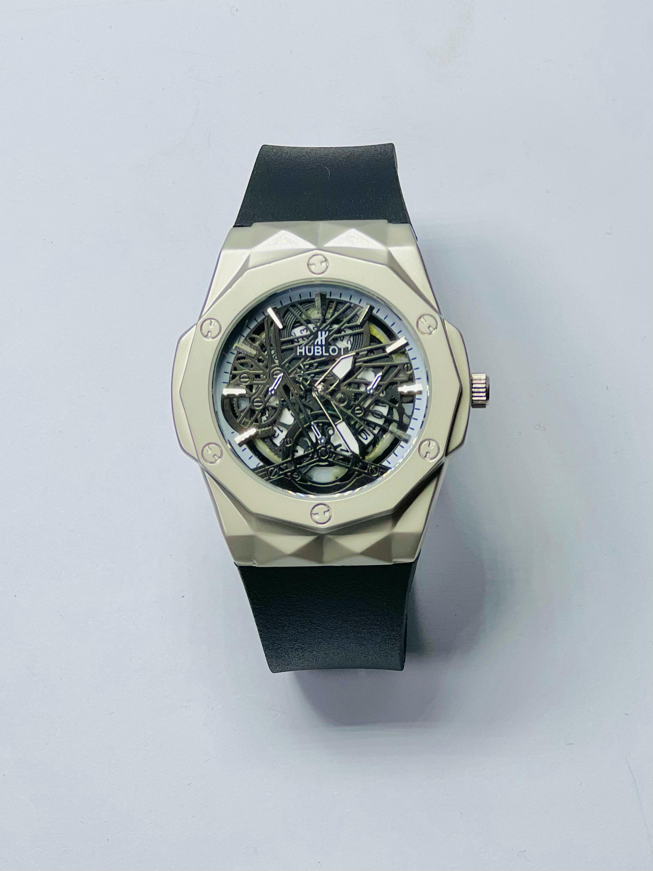 Hublot Style Premium Skeleton Watch – Elegant & Bold